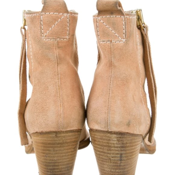 ACNE TAN SUEDE PISTOL ANKLE BOOTS 6 36 - Picture 4 of 4